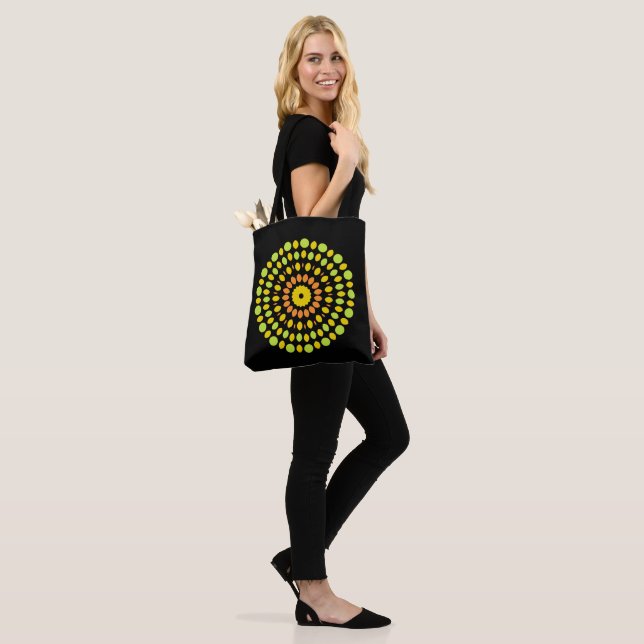 Circular Citrus Colors Tote Bag (On Model)