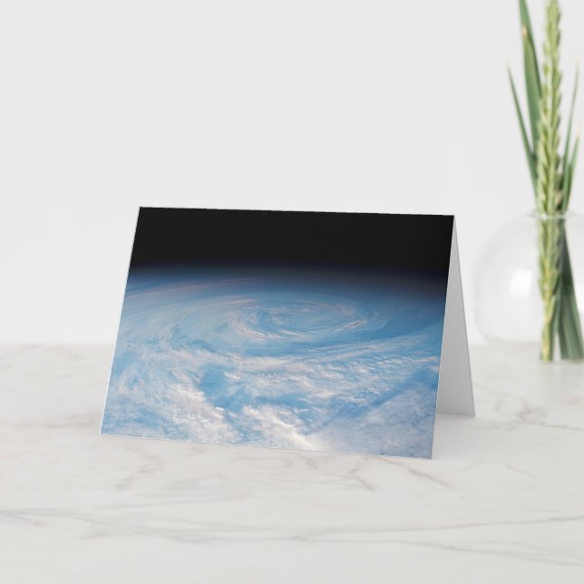 Circular Cloud Formation Over South Pacific Ocean. Card (Front)