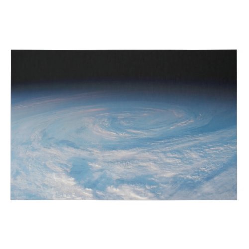 Circular Cloud Formation Over South Pacific Ocean Faux Canvas Print