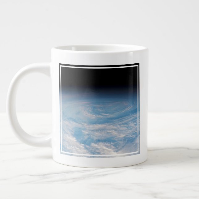 Circular Cloud Formation Over South Pacific Ocean. Giant Coffee Mug (Left)