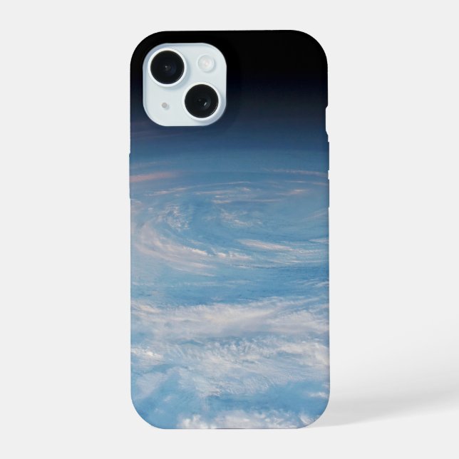Circular Cloud Formation Over South Pacific Ocean. iPhone 15 Case (Back)