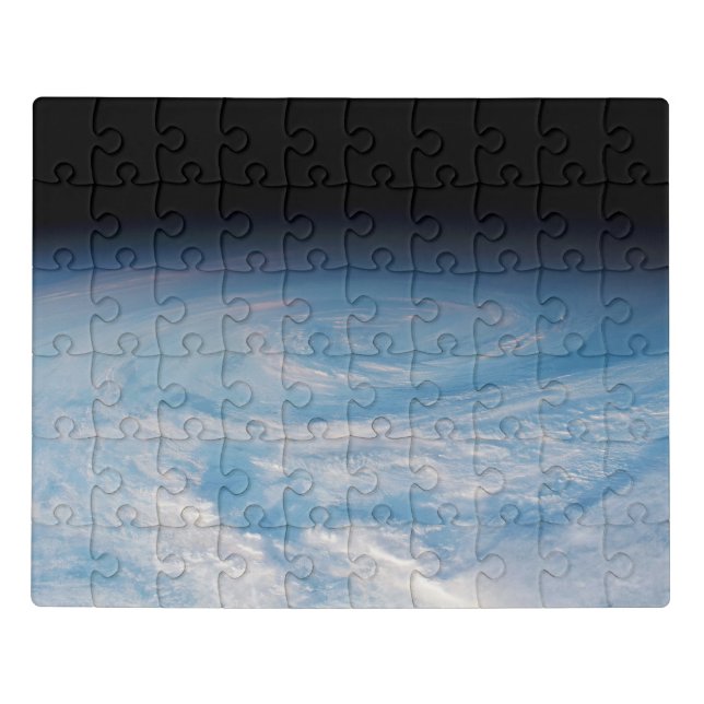 Circular Cloud Formation Over South Pacific Ocean. Jigsaw Puzzle (Puzzle Horizontal)