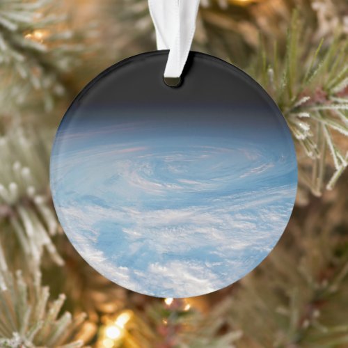 Circular Cloud Formation Over South Pacific Ocean Ornament