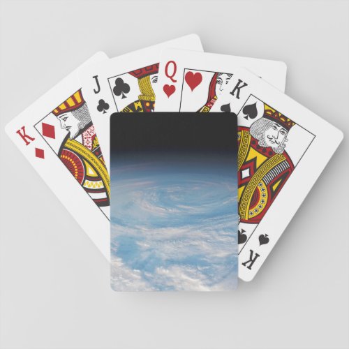 Circular Cloud Formation Over South Pacific Ocean Playing Cards