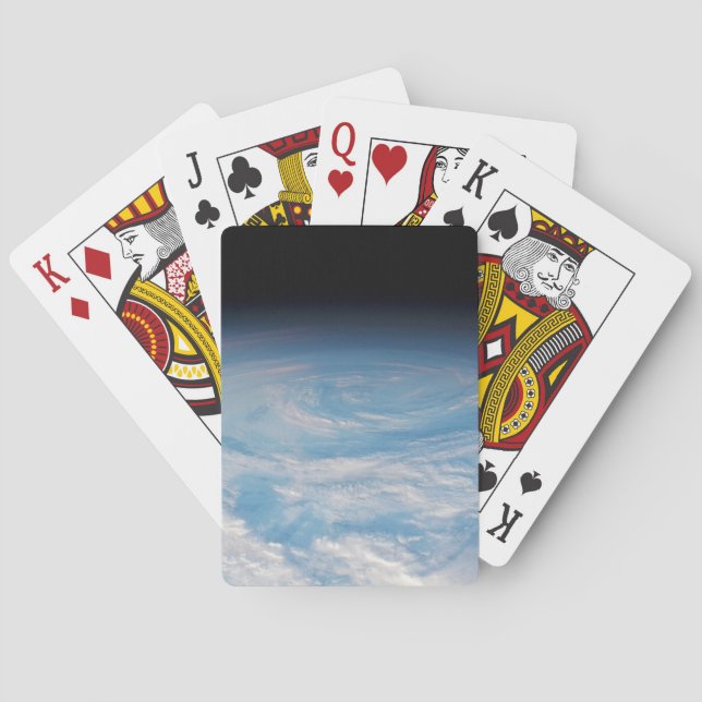 Circular Cloud Formation Over South Pacific Ocean. Poker Cards (Back)
