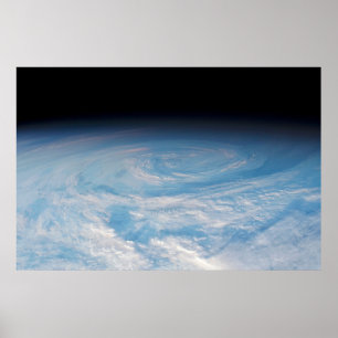 Circular Cloud Formation Over South Pacific Ocean. Poster
