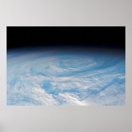 Circular Cloud Formation Over South Pacific Ocean Poster