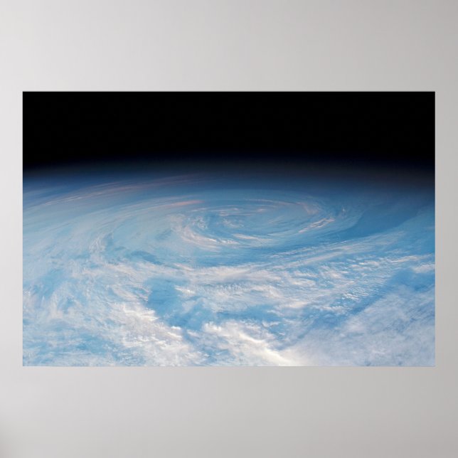 Circular Cloud Formation Over South Pacific Ocean. Poster (Front)