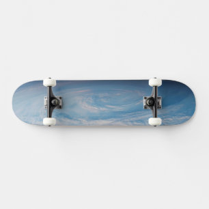 Circular Cloud Formation Over South Pacific Ocean. Skateboard