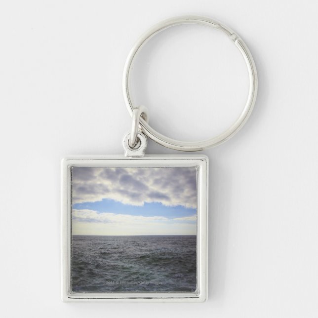 Circular Clouds over the Atlantic Ocean Keychain (Front)