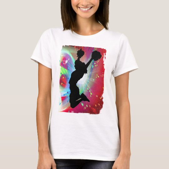 Circular Colorburst with Cheerleader T-Shirt