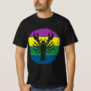 circular crawfish silhouette crab mardi gras masqu T-Shirt