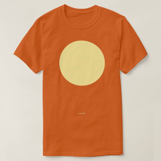 Circular Crayola Lemon Yellow T-Shirt (Design Front)