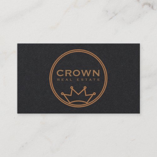 Circular Crown Logo Business Card