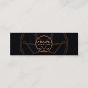 Circular Crown Logo Mini Business Card