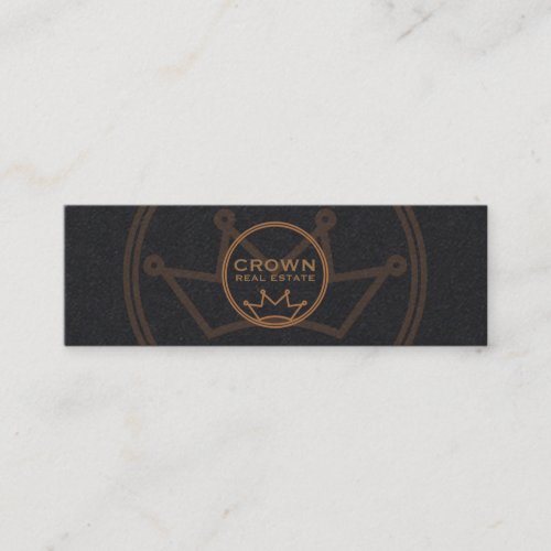 Circular Crown Logo Mini Business Card
