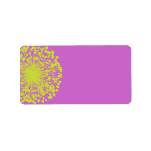 Circular Daisy Print Your Own Recipient Address Label