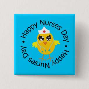 Circular Design Happy Nurses Day Button