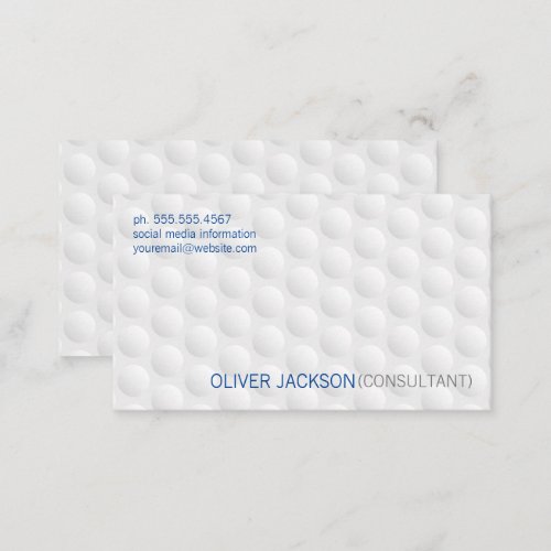 Circular Dimples  Simple White Pattern Business Card