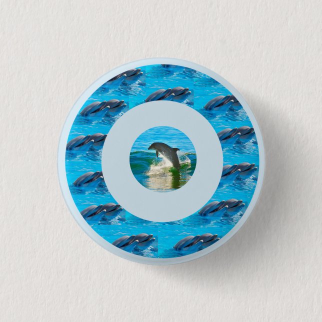 Circular Dolphin Pattern, Button (Front)
