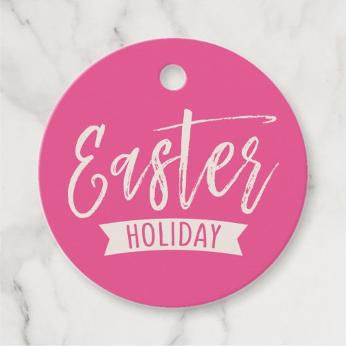 Circular Easter Label Favor Tag