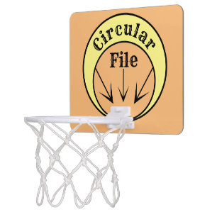Circular File Fun Mini Basketball Hoop
