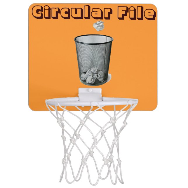 Circular File Mini Basketball Hoop (Front)