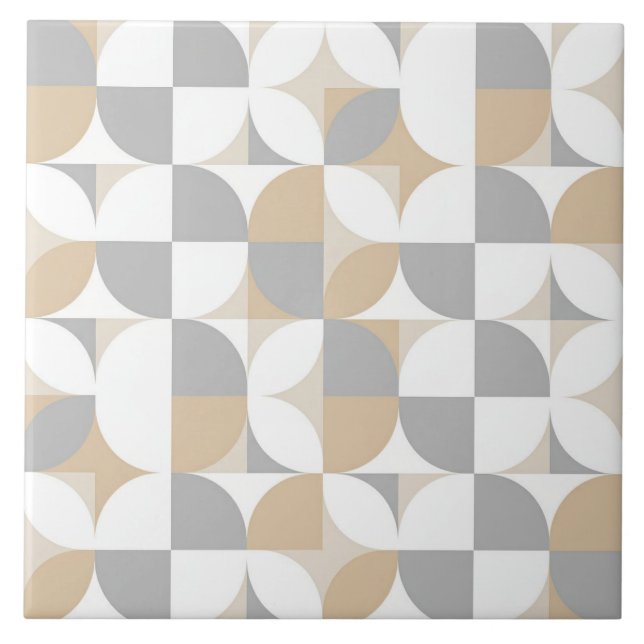 Circular Flow – Bauhaus Style Ceramic Tile (Front)