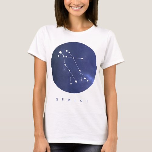 Circular Gemini Constellation Astronomy and Space  T_Shirt