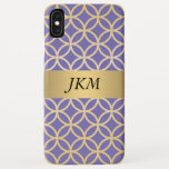 Circular Gold Purple Pattern iPhone XS Max Case