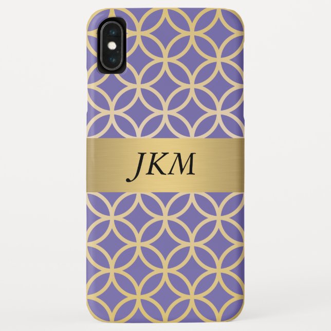 Circular Gold Purple Pattern Case-Mate iPhone Case (Back)