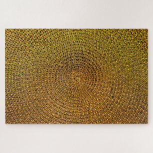 Circular Gold Texture Jigsaw Puzzle