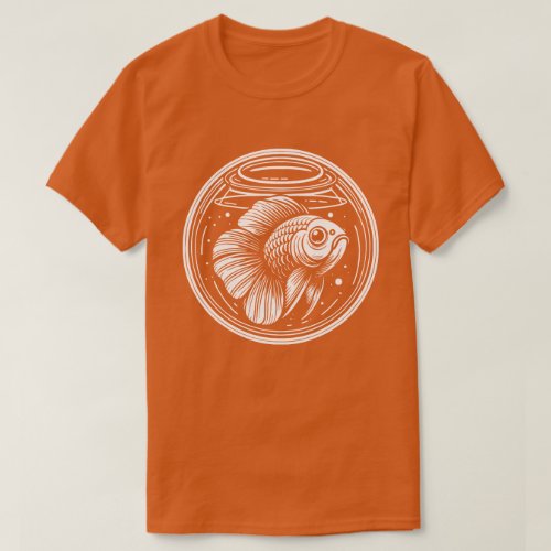 Circular Goldfish in a Bowl T_Shirt