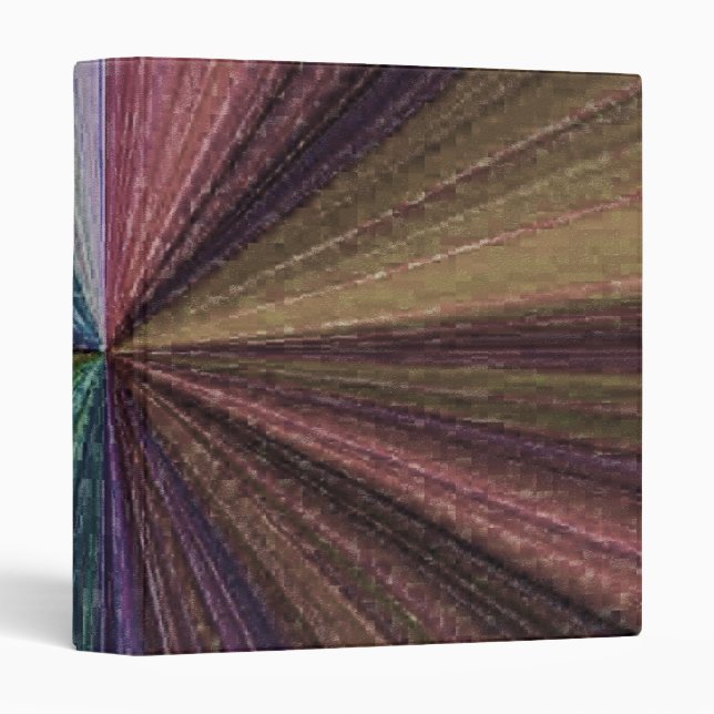Circular Gradient Earthy Rainbow 3 Ring Binder (Front/Spine)