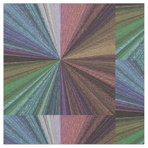 Circular Gradient Earthy Rainbow Fabric