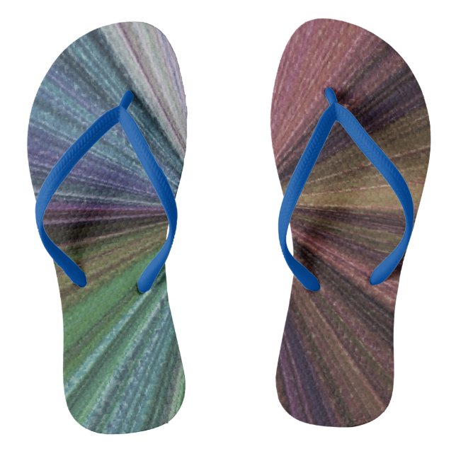 Circular Gradient Earthy Rainbow Flip Flops (Footbed)