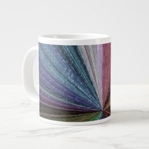Circular Gradient Earthy Rainbow Giant Coffee Mug