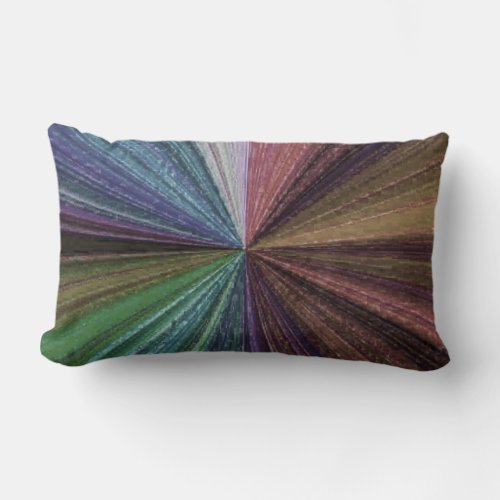 Circular Gradient Earthy Rainbow Lumbar Pillow