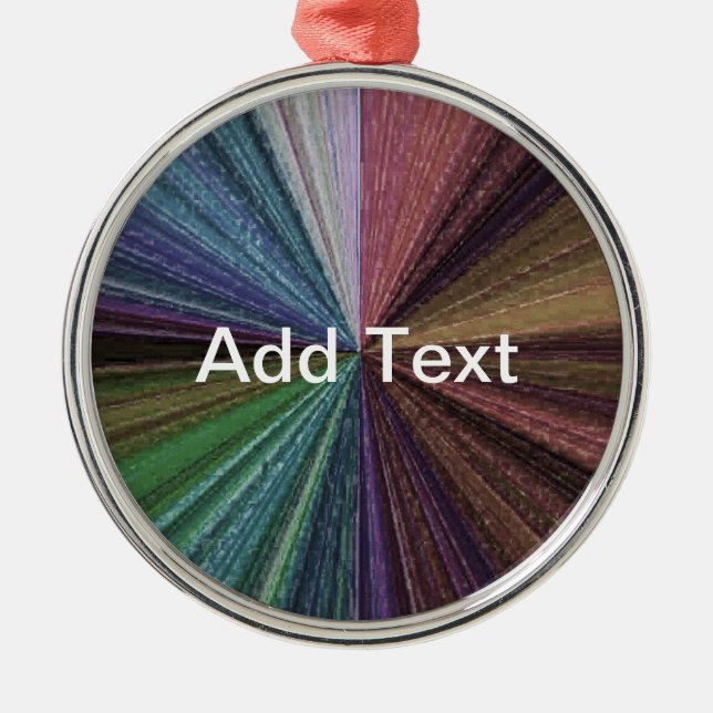 Circular Gradient Earthy Rainbow Metal Ornament (Front)