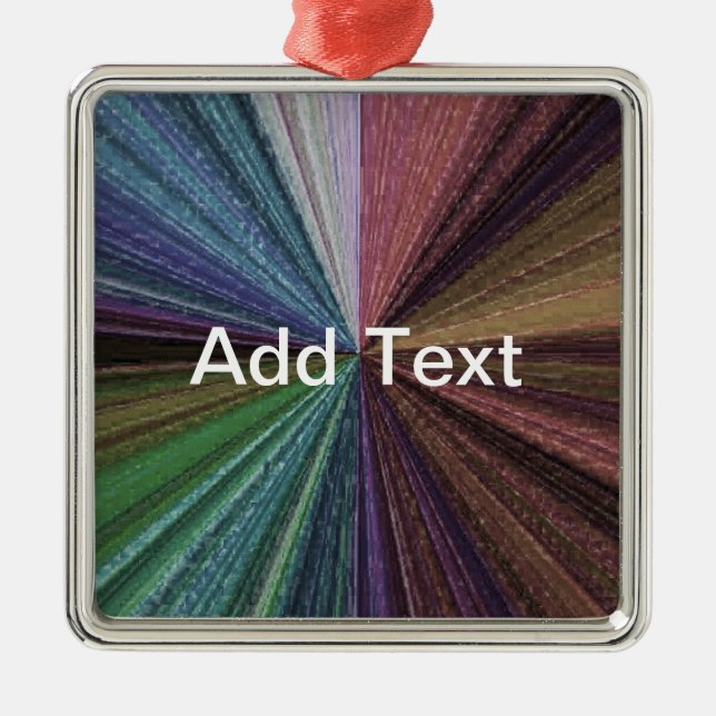 Circular Gradient Earthy Rainbow Metal Ornament (Front)