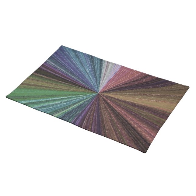 Circular Gradient Earthy Rainbow Placemat (On Table)