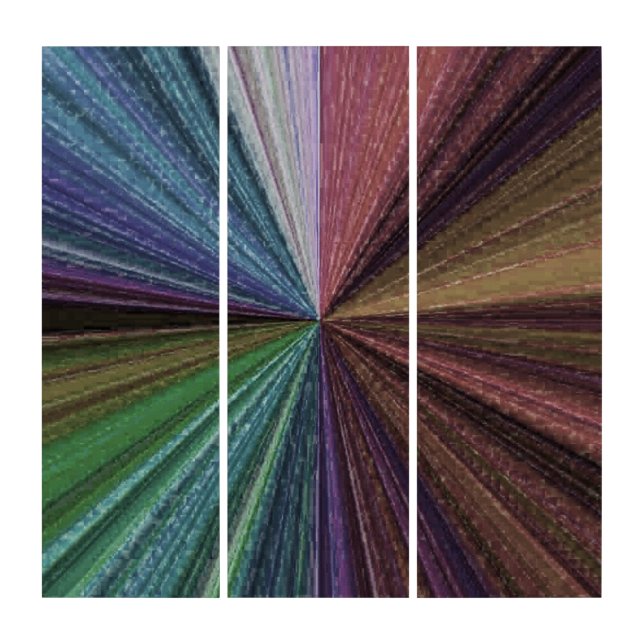 Circular Gradient Earthy Rainbow Triptych (Front)