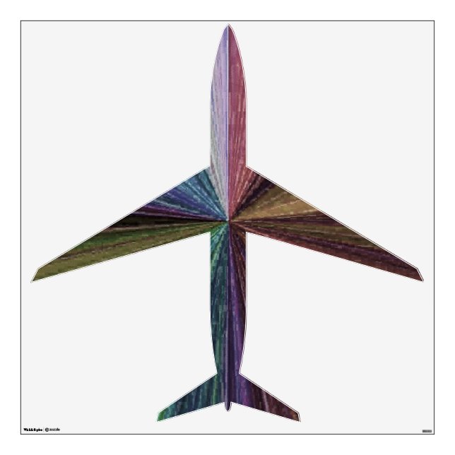 Circular Gradient Earthy Rainbow Wall Sticker (Front)