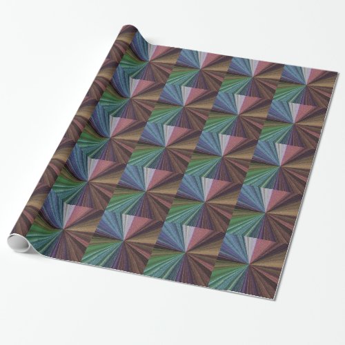 Circular Gradient Earthy Rainbow Wrapping Paper