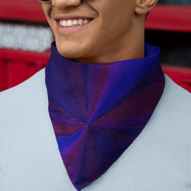 Circular Gradient Patchwork Blue to Purple Bandana (Circular Gradient Patchwork Blue to Purple Bandana)