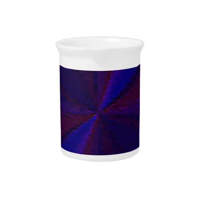 Circular Gradient Patchwork Blue to Purple Beverage Pitcher (Front)