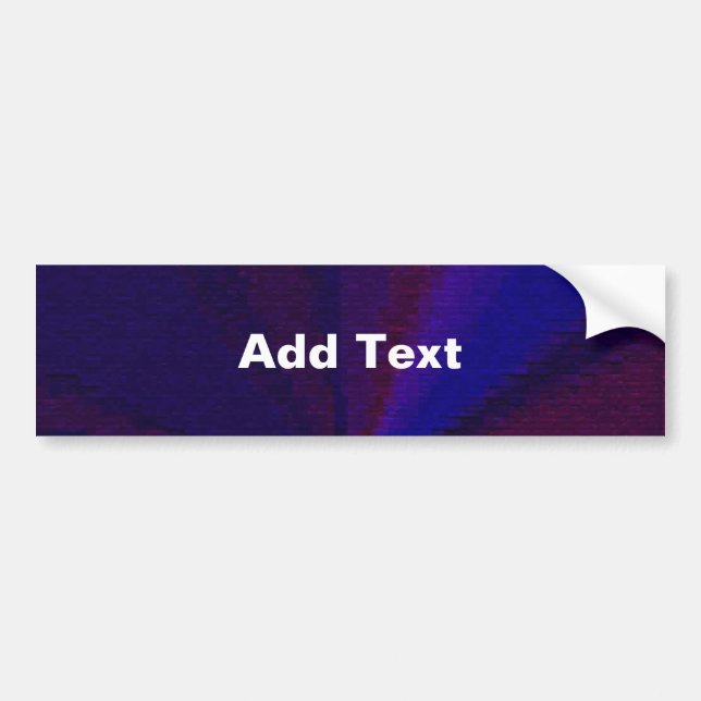 Circular Gradient Patchwork Blue to Purple Bumper Sticker (Front)