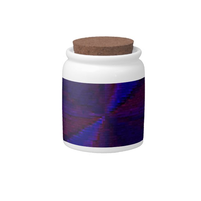Circular Gradient Patchwork Blue to Purple Candy Jar (Front)