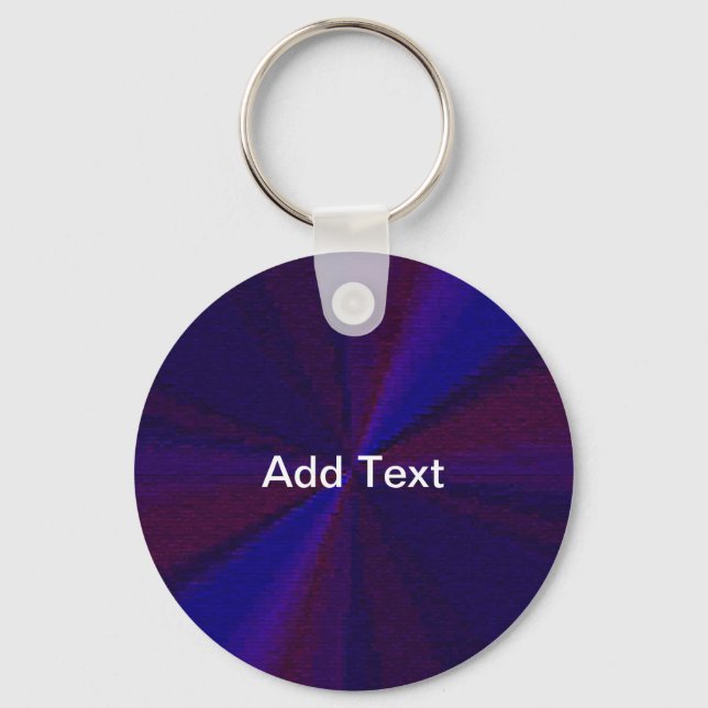 Circular Gradient Patchwork Blue to Purple Keychain (Front)