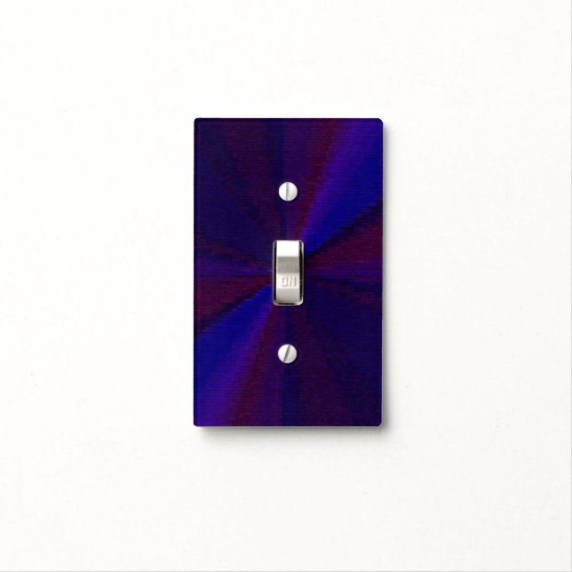 Circular Gradient Patchwork Blue to Purple Light Switch Cover (In Situ)